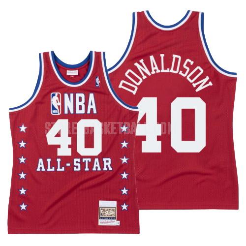 1988 dallas mavericks james donaldson 40 red nba all-star men's replica jersey