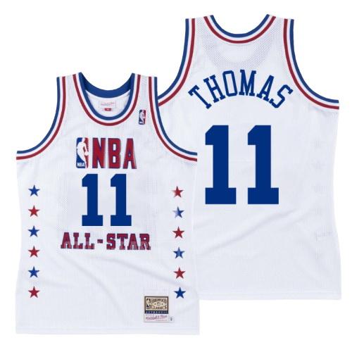 1988 detroit pistons isiah thomas 11 white nba all-star men's replica jersey