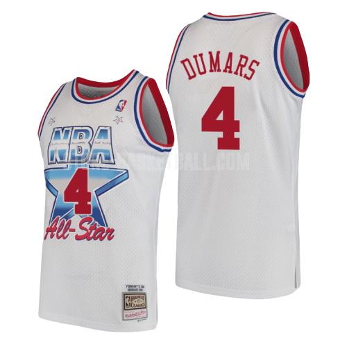 1991 detroit pistons joe dumars 42 white nba all-star men's replica jersey