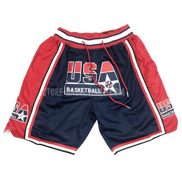 1992 usa team navy men's basketball short