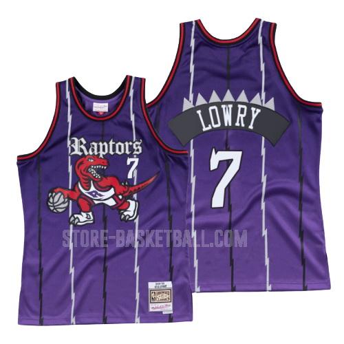 1998-99 toronto raptors kyle lowry 7 purple old english men's replica jersey