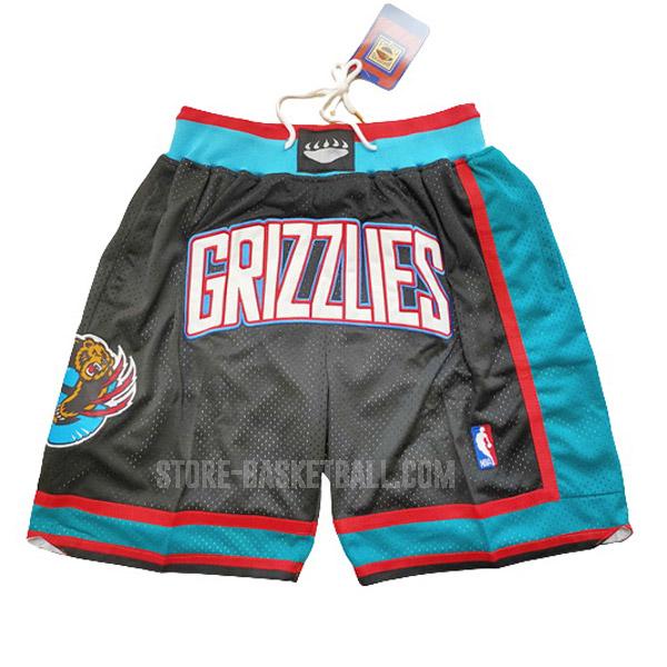 2001-2002 memphis grizzlies black just don hx1 men's basketball short