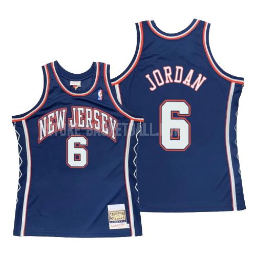 2006-2007 brooklyn nets deandre jordan 6 blue hardwood classics men's replica jersey