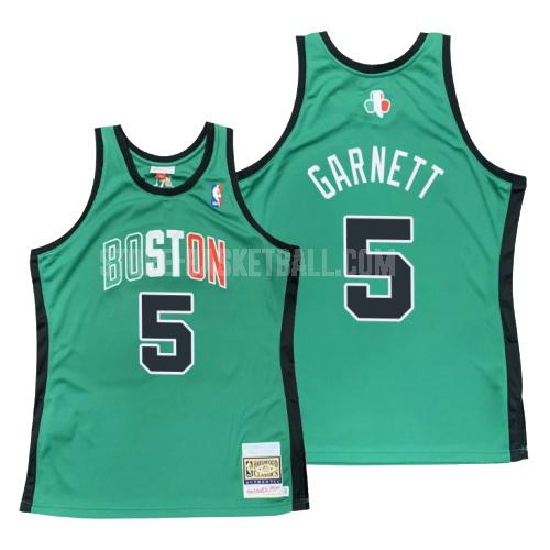 2007-2008 boston celtics kevin garnett 5 green hardwood classics men's replica jersey