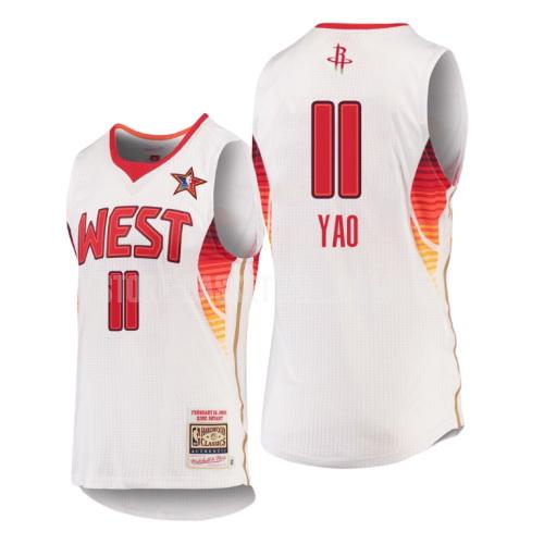 2009 houston rockets yao ming 11 white nba all-star men's replica jersey