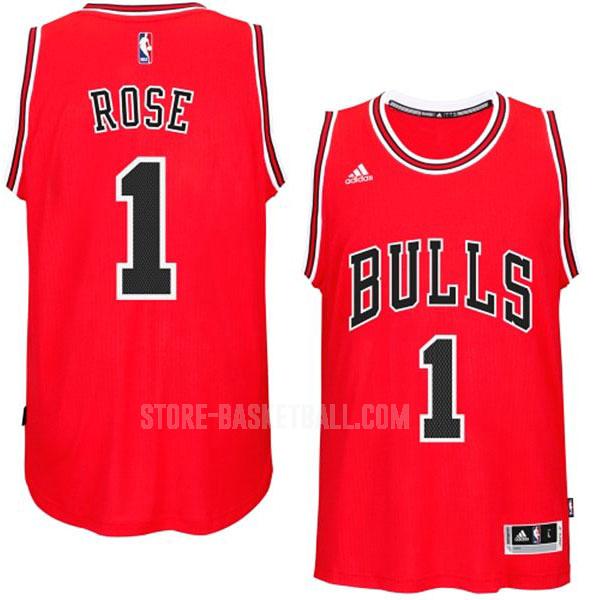 2014-15 chicago bulls derrick rose 1 red road swingman men's replica jersey
