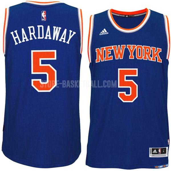 2014-15 new york knicks tim hardaway jr 5 blue road swingman men's replica jersey