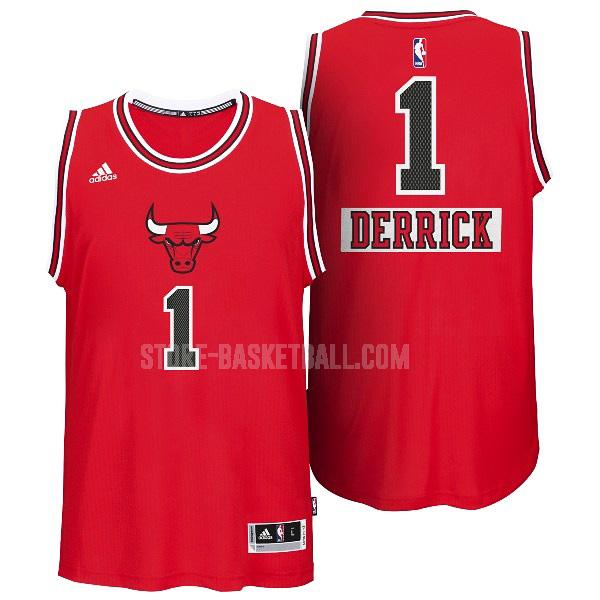 2014 chicago bulls derrick rose 1 red christmas day youth replica jersey