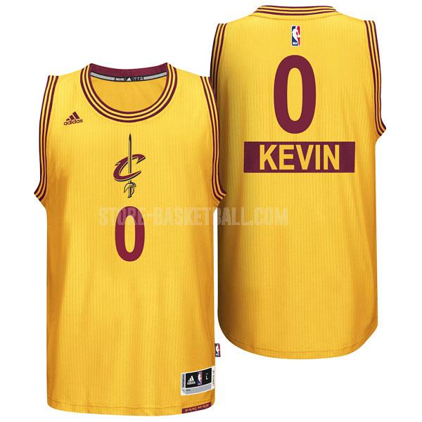 2014 cleveland cavaliers kevin love 0 yellow christmas day men's replica jersey