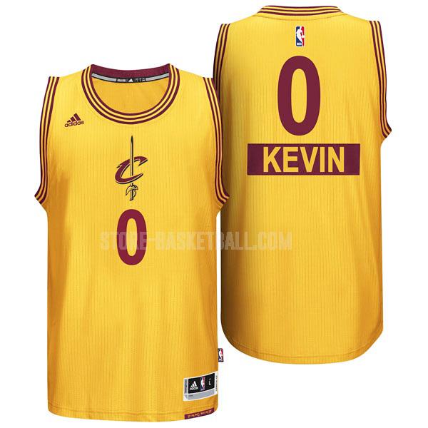 2014 cleveland cavaliers kevin love 0 yellow christmas day youth replica jersey