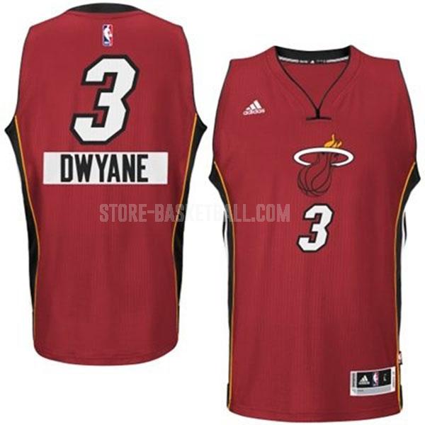 2014 miami heat dwyane wade 3 red christmas day youth replica jersey