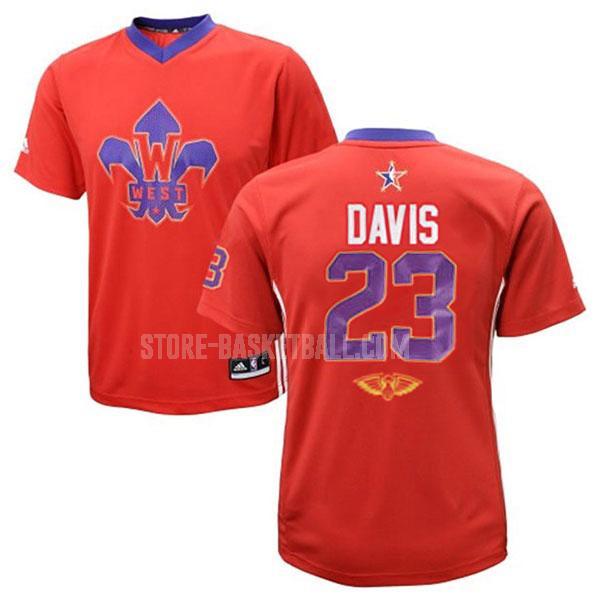 2014 new orleans pelicans anthony davis 23 red nba all-star men's replica jersey