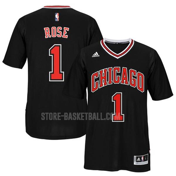 2015 chicago bulls derrick rose 1 black pride men's replica jersey
