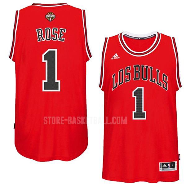 2015 chicago bulls derrick rose 1 red noches enebea road men's replica jersey