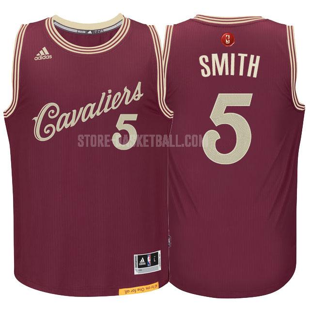 2015 cleveland cavaliers jr smith 5 red christmas men's replica jersey