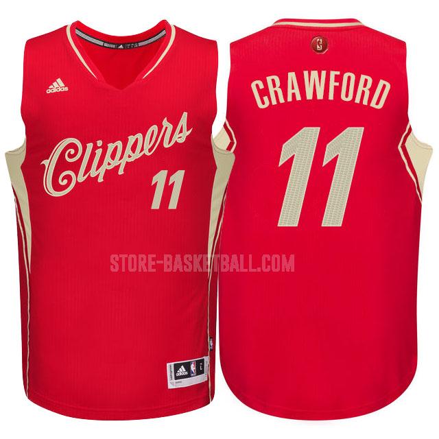 2015 los angeles clippers jamal crawford 11 red christmas day men's replica jersey