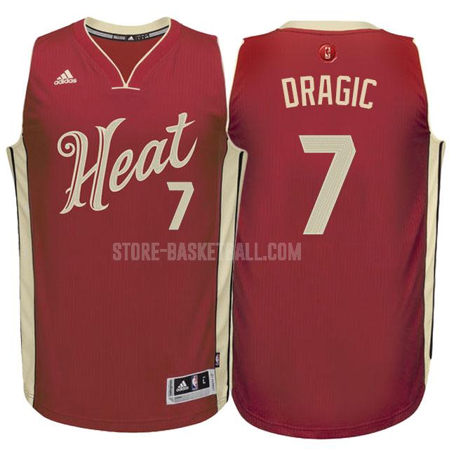 2015 miami heat goran dragic 7 red christmas men's replica jersey