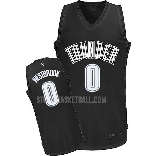2015 oklahoma city thunder russell westbrook 0 black special edition men's replica jersey