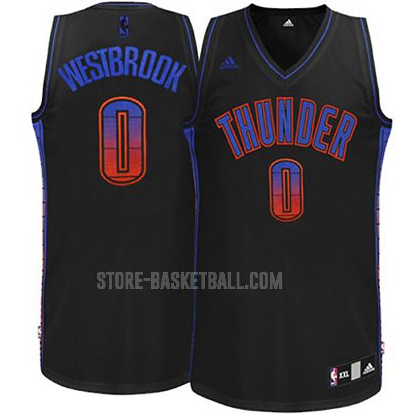2015 oklahoma city thunder russell westbrook 0 black vibe edition men's replica jersey