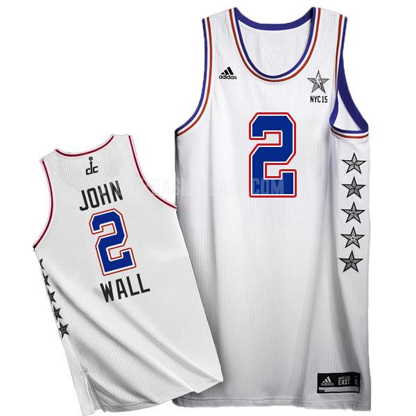 2015 washington wizards john wall 2 white nba all-star men's replica jersey