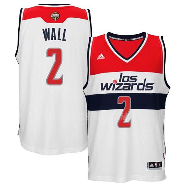 2015 washington wizards john wall 2 white noches enebea home men's replica jersey