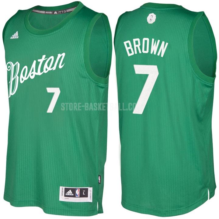 2016-17 boston celtics jaylen brown 7 green christmas day men's replica jersey