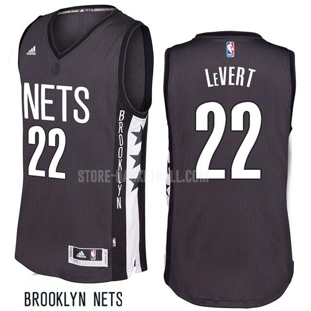 2016-17 brooklyn nets caris levert 22 gray alternate men's replica jersey
