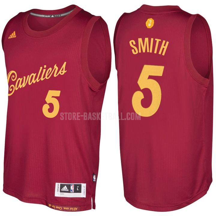 2016-17 cleveland cavaliers jr smith 5 red christmas day men's replica jersey