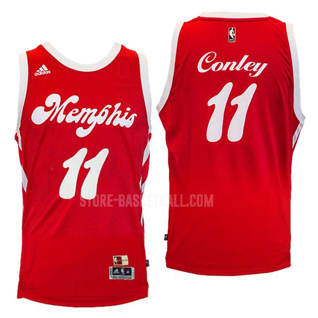2016-17 memphis grizzlies mike conley 11 red hardwood classics men's replica jersey