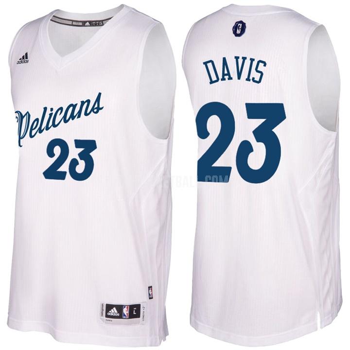 2016-17 new orleans pelicans anthony davis 23 white christmas day men's replica jersey