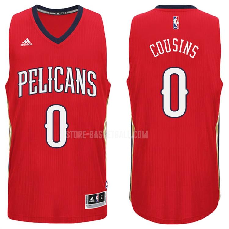 2016-17 new orleans pelicans demarcus cousins 0 red swingman men's replica jersey
