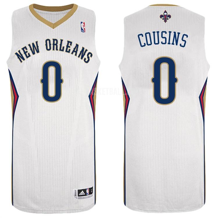 2016-17 new orleans pelicans demarcus cousins 0 white swingman men's replica jersey