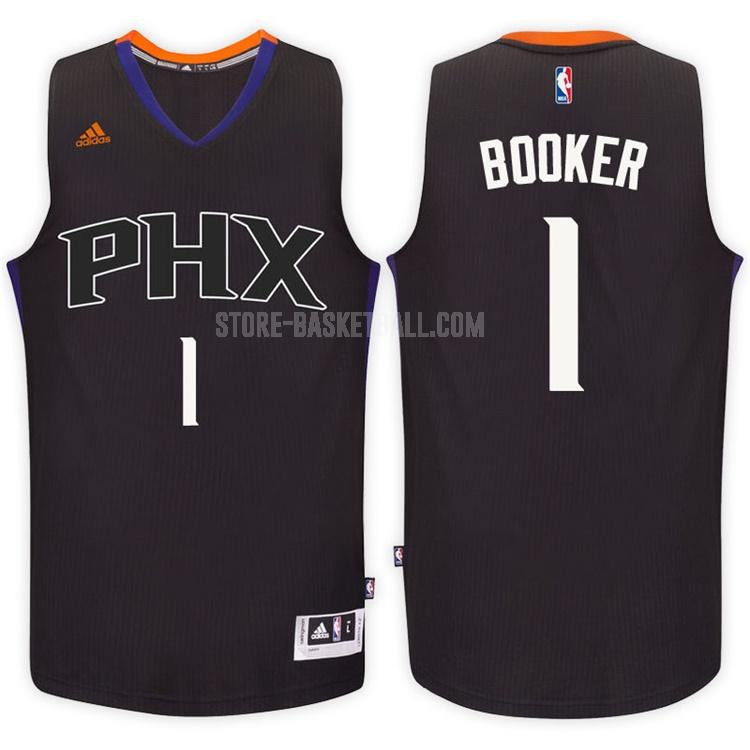 2016-17 phoenix suns devin booker 1 black alternate men's replica jersey