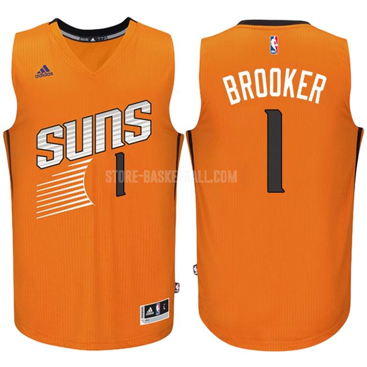 2016-17 phoenix suns devin booker 1 orange alternate men's replica jersey