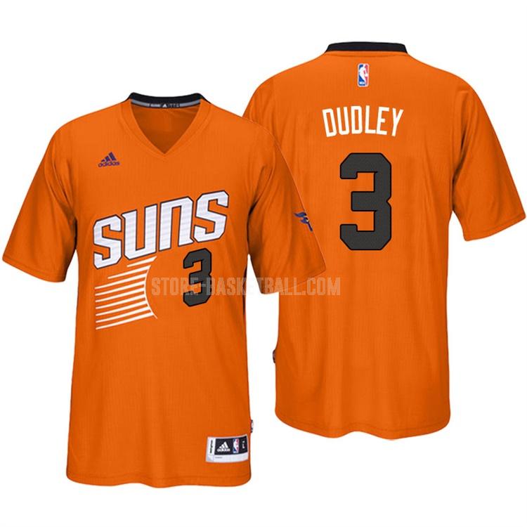 2016-17 phoenix suns jared dudley 3 orange short sleeve men's replica jersey