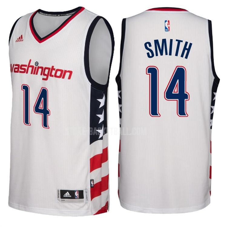 2016-17 washington wizards jason smith 14 white alternate men's replica jersey