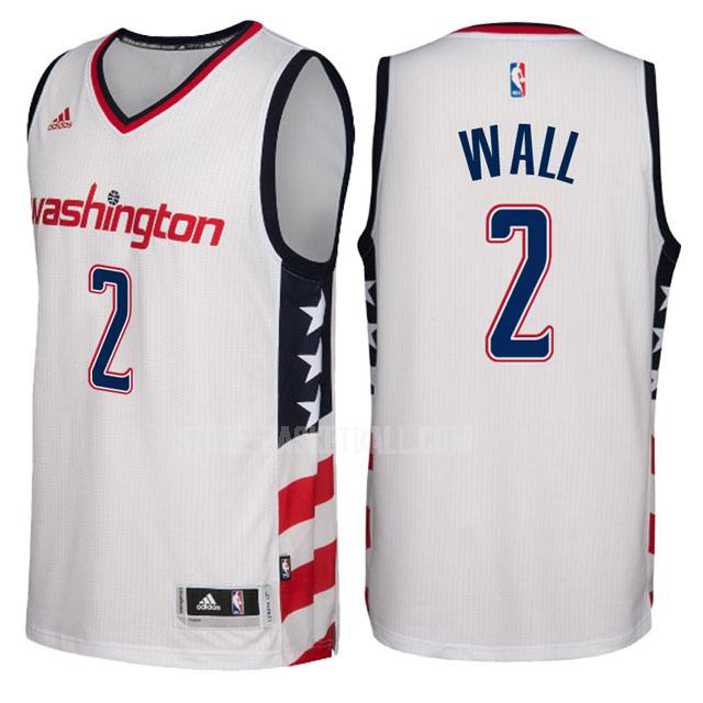2016-17 washington wizards john wall 2 white alternate men's replica jersey