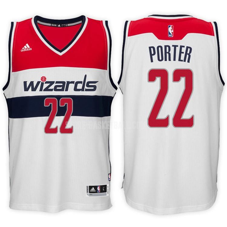2016-17 washington wizards otto porter jr 22 white home men's replica jersey