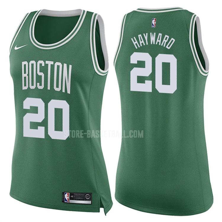 2017-18 boston celtics gordon hayward 20 green icon women's replica jersey