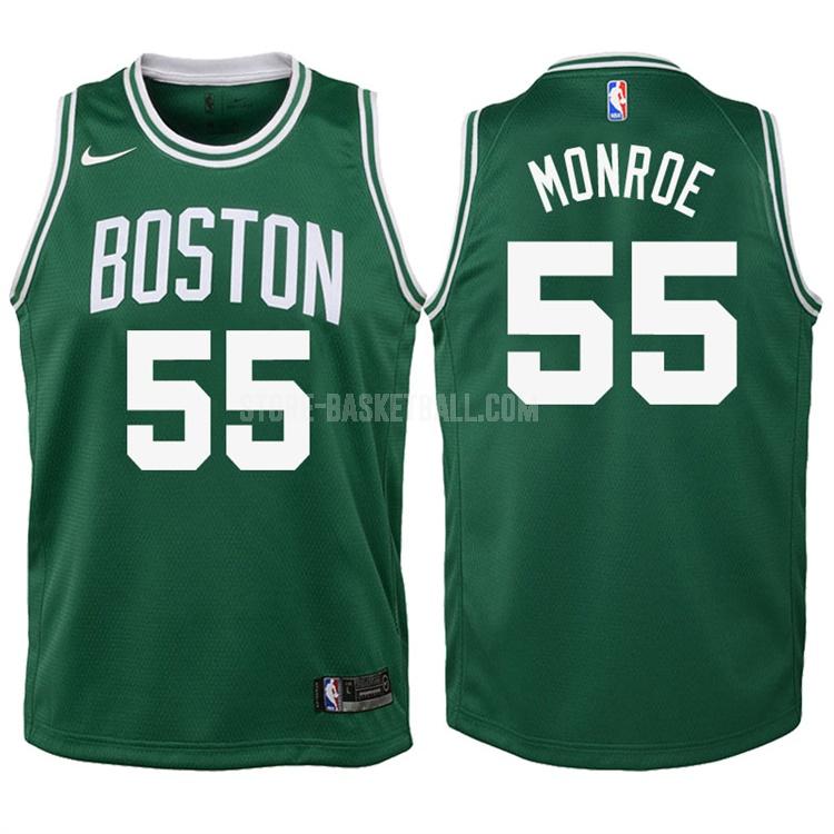 2017-18 boston celtics greg monroe 55 green icon youth replica jersey