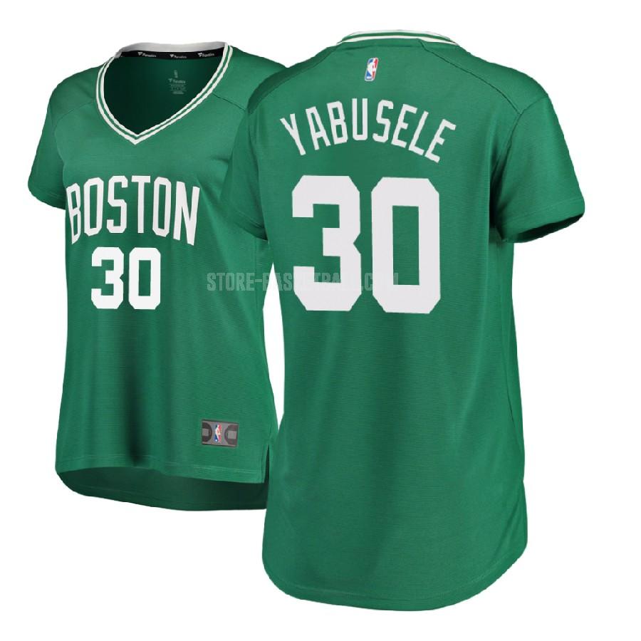 2017-18 boston celtics guerschon yabusele 30 green icon women's replica jersey