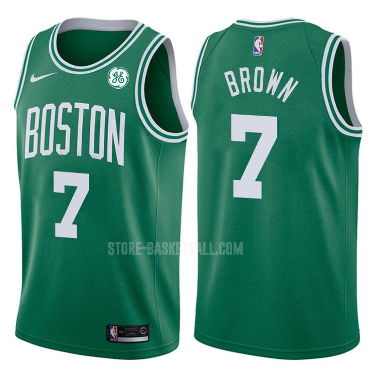 2017-18 boston celtics jaylen brown 7 green icon men's replica jersey