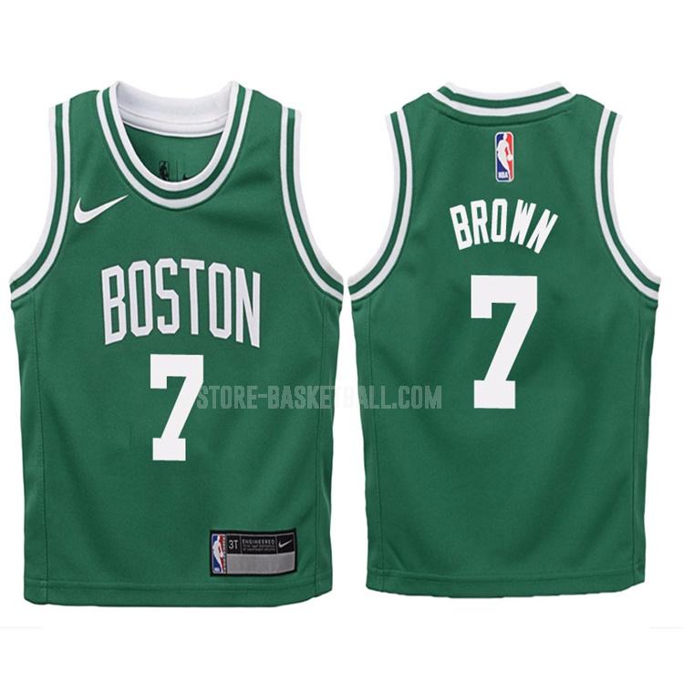 2017-18 boston celtics jaylen brown 7 green icon youth replica jersey