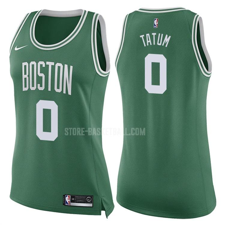 2017-18 boston celtics jayson tatum 0 green icon women's replica jersey