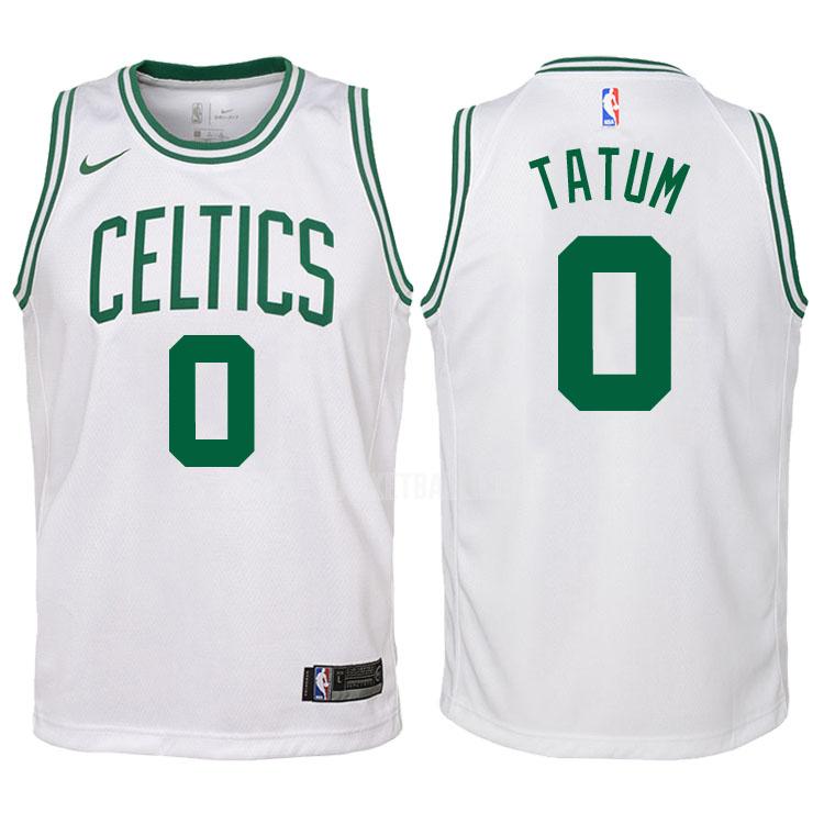 2017-18 boston celtics jayson tatum 0 white association youth replica jersey