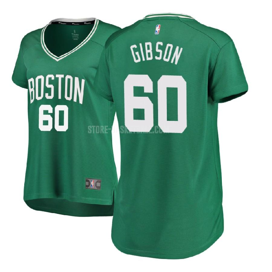 2017-18 boston celtics jonathan gibson 60 green icon women's replica jersey