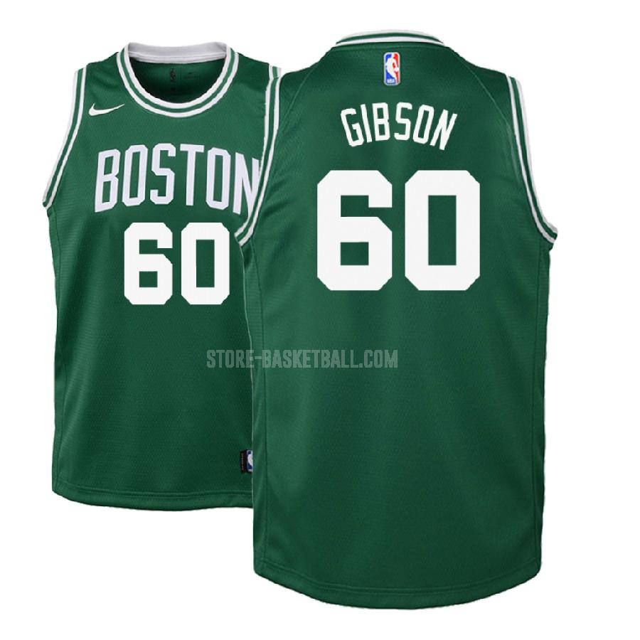 2017-18 boston celtics jonathan gibson 60 green icon youth replica jersey