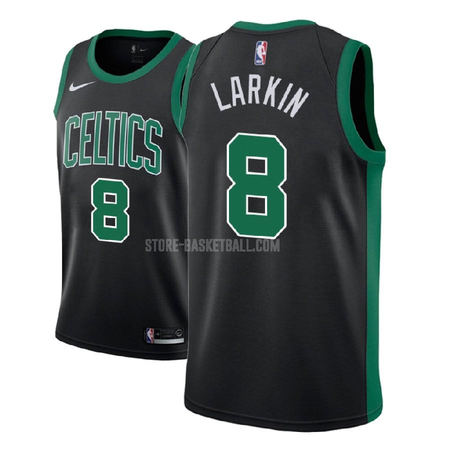 2017-18 boston celtics shane larkin 8 black statement men's replica jersey