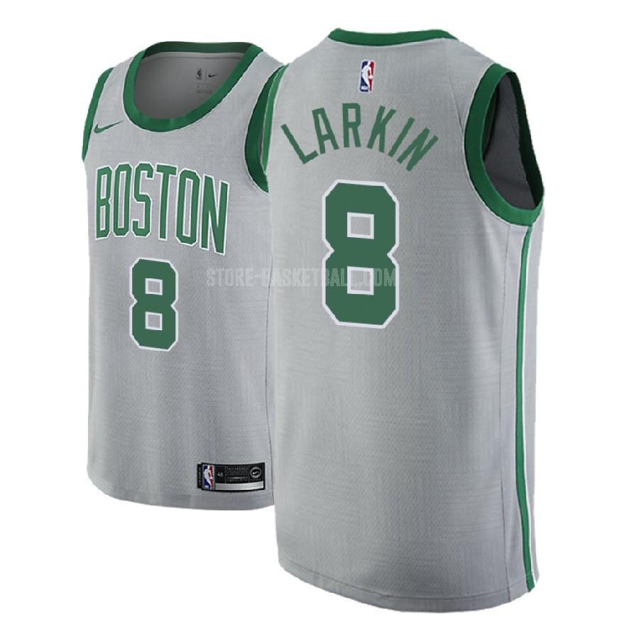 2017-18 boston celtics shane larkin 8 gray city edition men's replica jersey