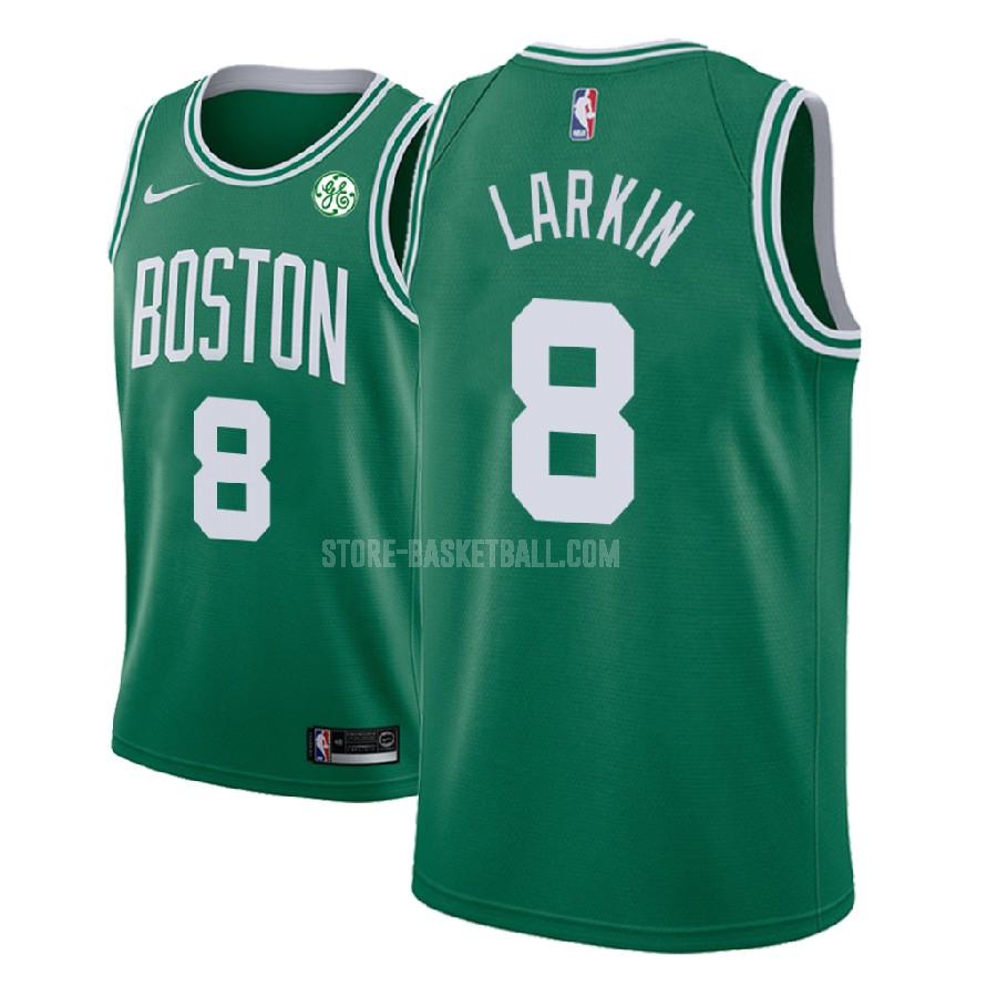 2017-18 boston celtics shane larkin 8 green icon men's replica jersey
